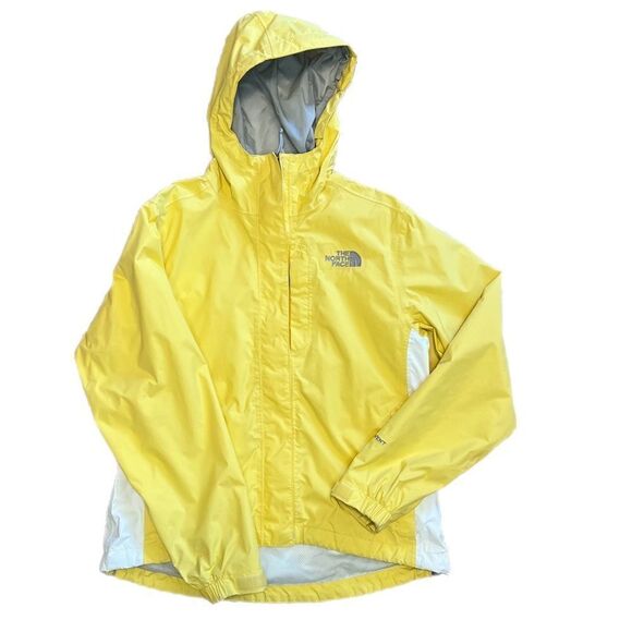 The North Face Yellow Hooded Windbreaker Jacket with Zipper Closure. Sz XS. - Picture 1 of 14